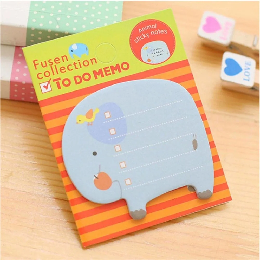 Set of 8 Kawaii Animal‎ Sticky Notes~~NIP